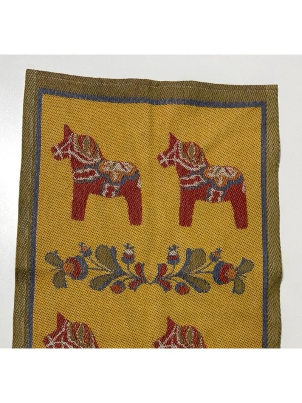 EKELUND Sweden Tea Kitchen Towel :  Dala Horse - 21.5 in x 14 in - Multicolor